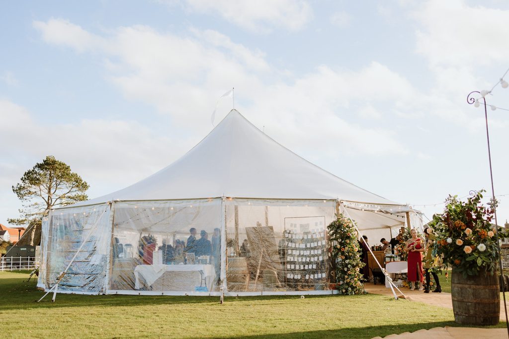 Inspired Event Structures-Sailcloth-tent-in-Bamburgh-family-garden
