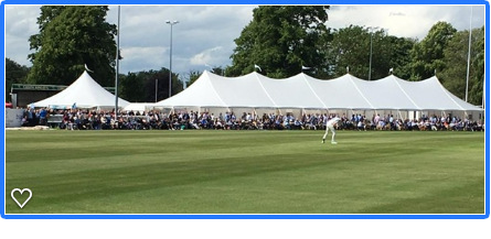 Huge Marquee for a sporting event cricket. 6 pole tent